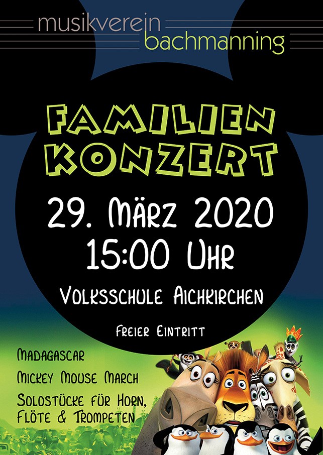 Familienkonzert am 29.3.20 in Aichkirchen